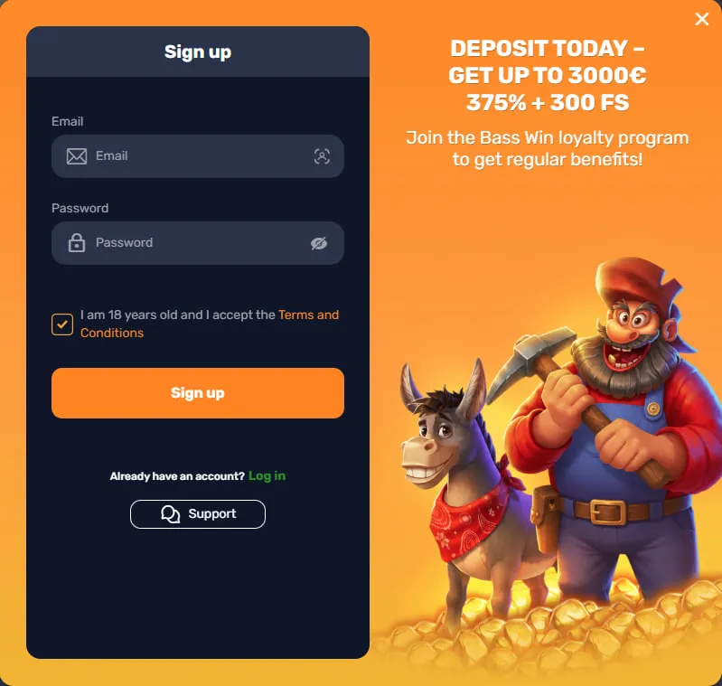 bass win casino login
